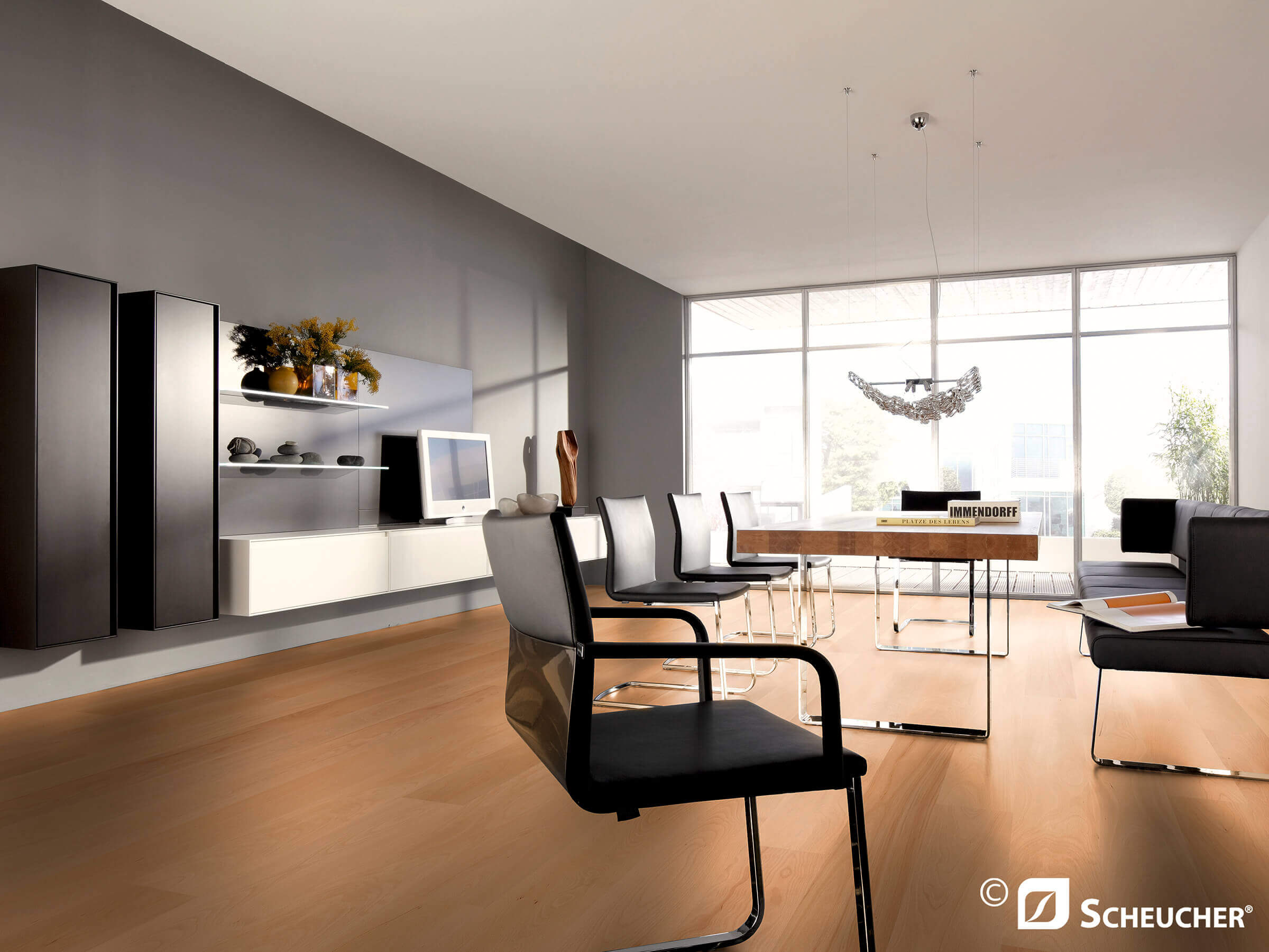 Wohnraum mit Fußbodenheizung