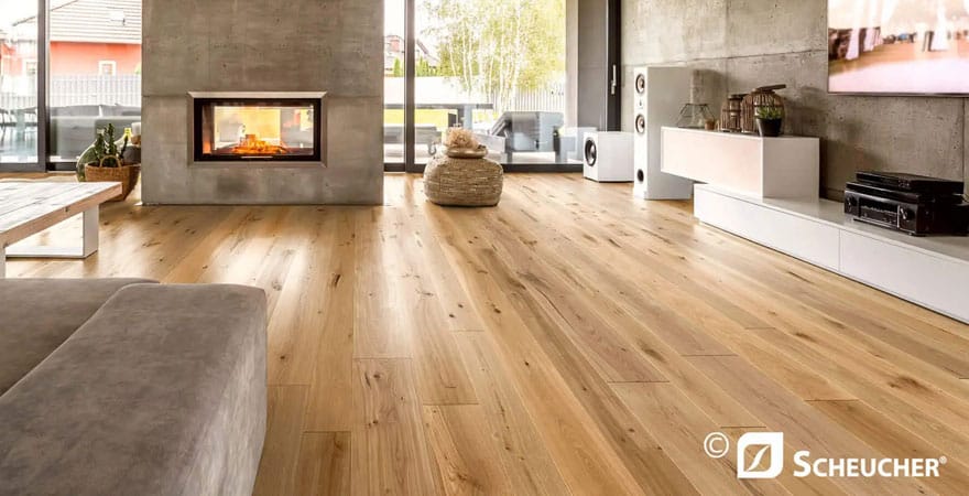 Gebürstetes Parkett Wohnzimmer