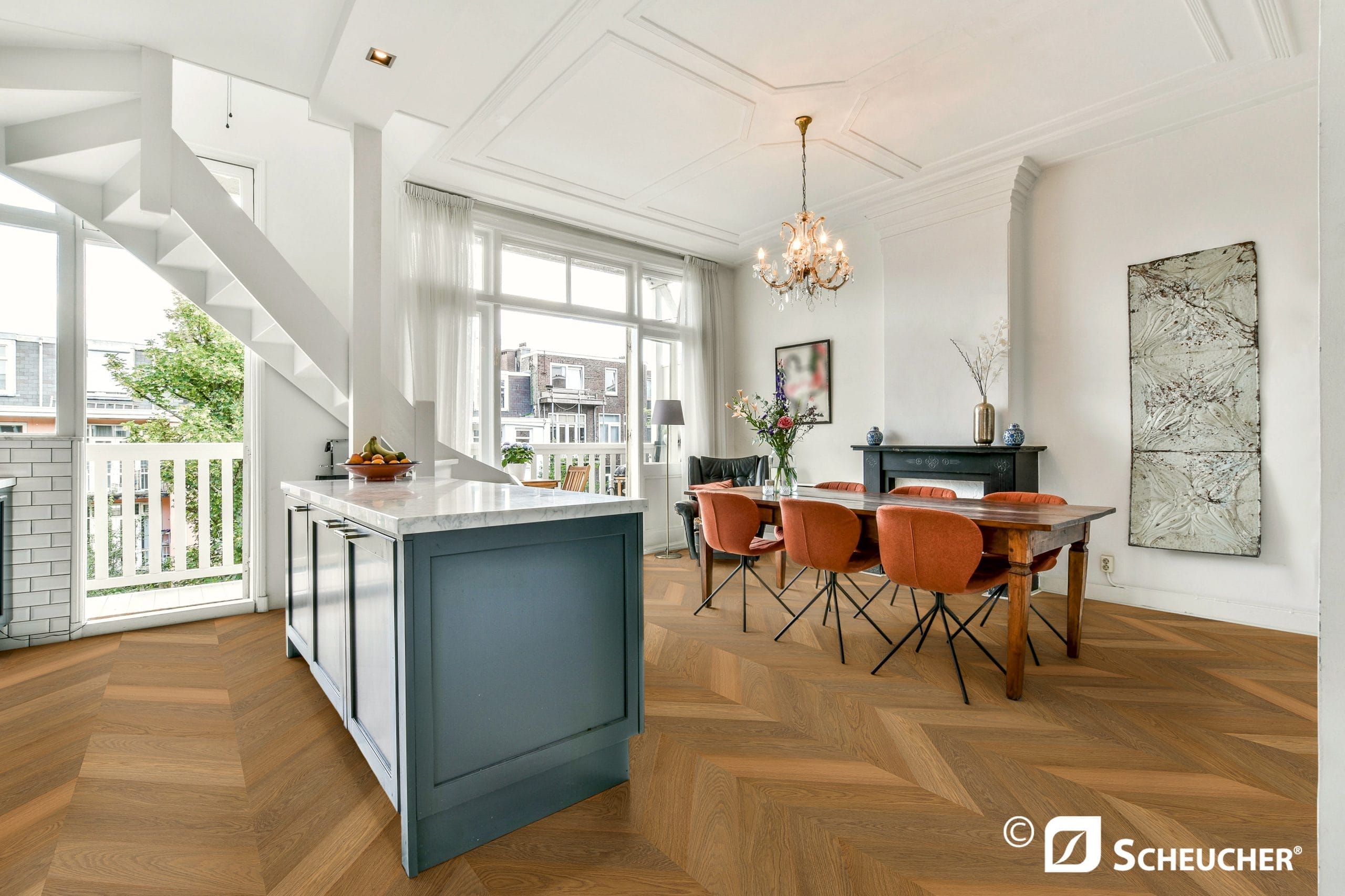 Scheucher Parkett Französisches Fischgrät Eiche NATURA